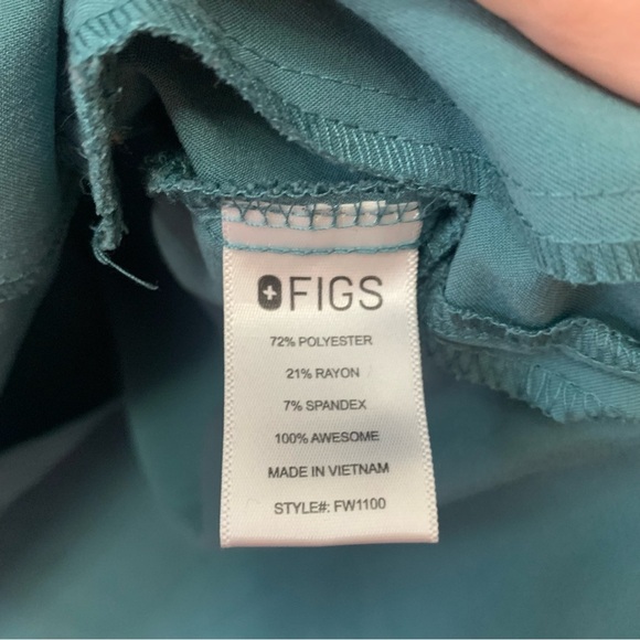Figs Casma Three Pocket Top Teal Size XXS - Picture 4 of 6